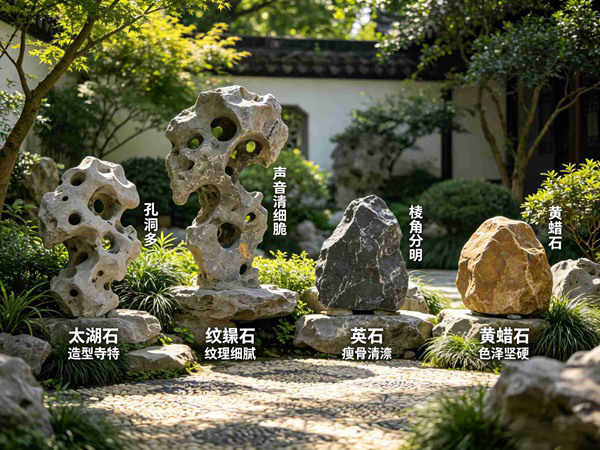 庭院假山造景一般选用哪种石材?价格有什么区别?
